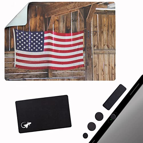 Tapis de souris adhésif amovible avec motif cœur USA pour bureau