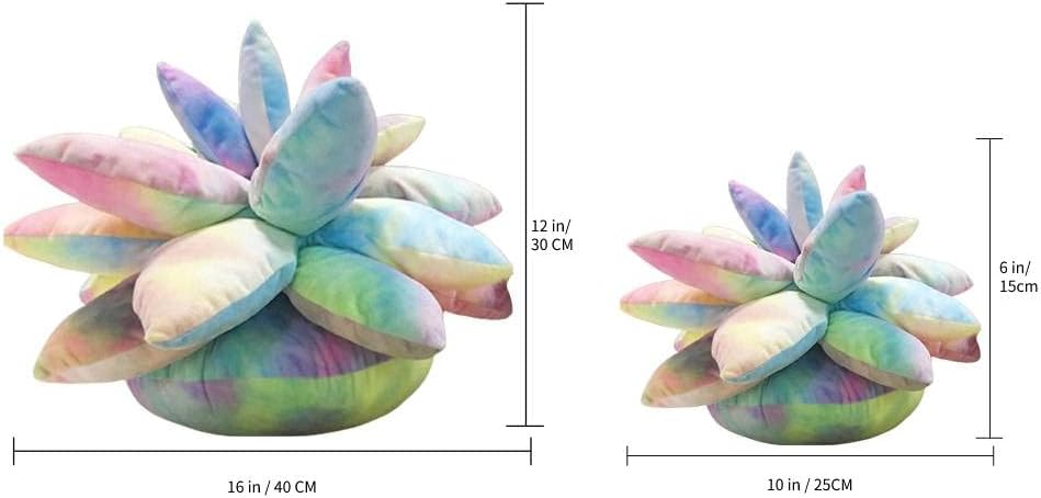 3D Succulents Cactus Pillow, Cute Succulents, for Garden or Green Lovers Baby Green Plant Throw Pillows for Bedroom Room Home Decoration Novelty Plush Cushion