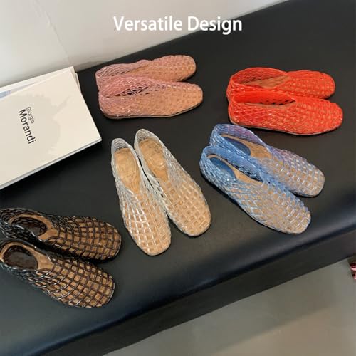 Jelly ls, Jelly Flats For Women, NonSlip SoftSoled Flat Shoes Suitable For Bedroom Travel Beach4
