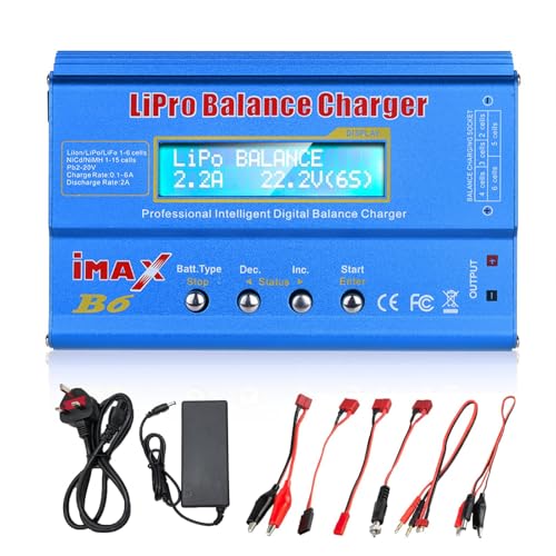 80W 6A Lipo Battery Balance Charger with Power Adapter