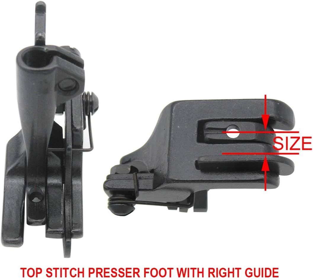 CKPSMS Brand - #KP-WF18 18 Sets Zipper/WELTING Piping W/Edge Guide Walking FEET Compatible with/Replacement for JUKI Brand DNU-1541 CONSEW Brand P1206RB Singer Brand 111G (KP-WF18)