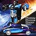 Trimnpy RC Cars Robot for Kids Remote Control Car Transformrobot Gesture Sensing Toys with One-Button Deformation and 360°Rotating Drifting 1:14 Scale, Best Gift for Boys and Girls(Blue)