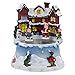 Northlight Animated Village Ice Skating Pond Christmas Music Box, 5.25