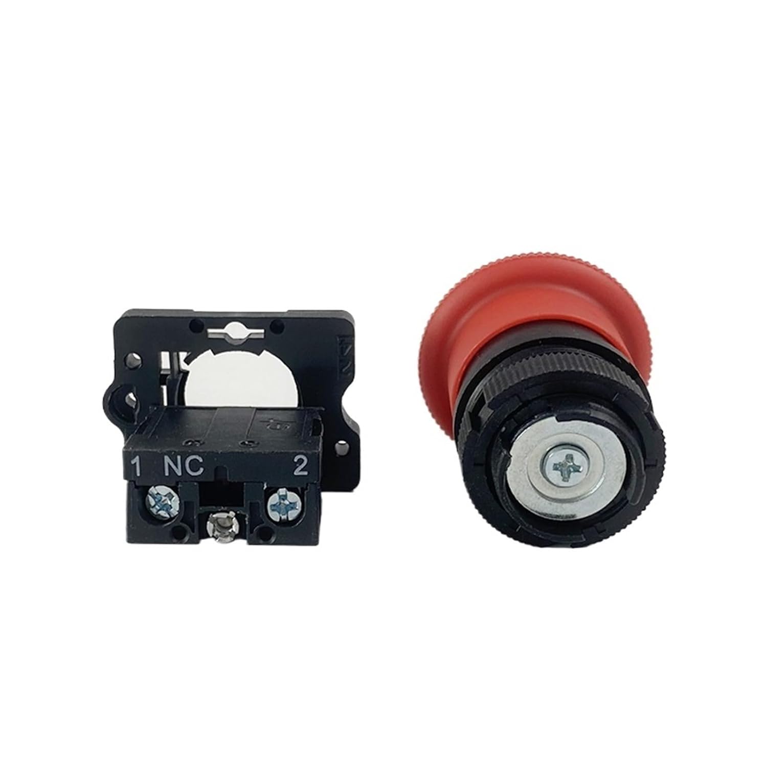 XB2-ES542 Red NC 22mm Emergency Stop Rotary Locking Push Button Switch Control 220V 10A 1/5/10Pcs(5pcs)
