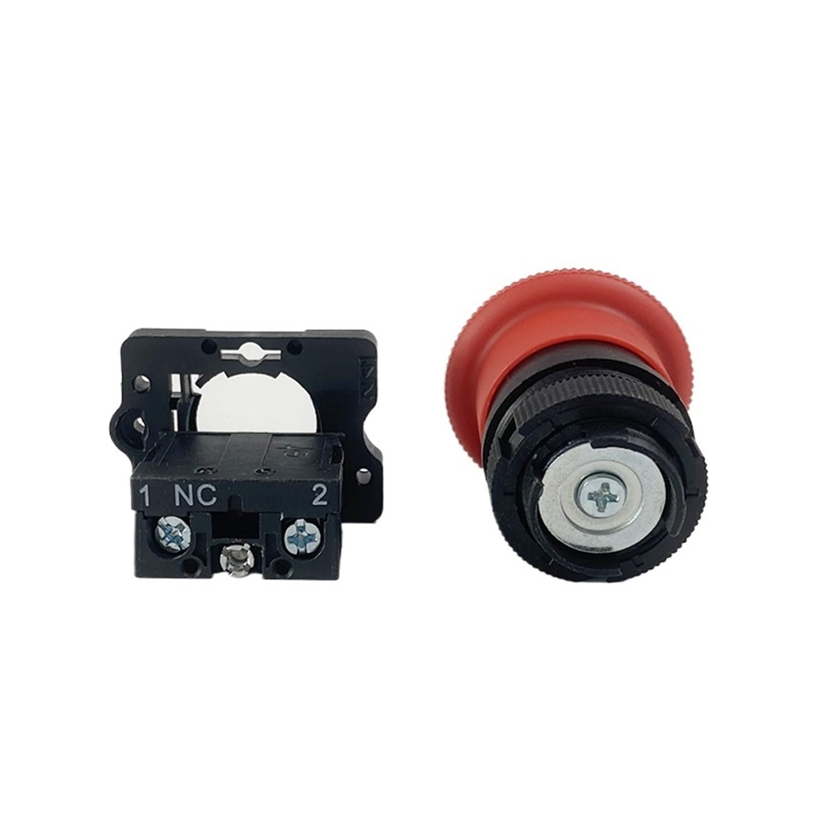 XB2-ES542 Interruptor pulsador de parada de emergencia giratorio, rojo, NC, 22 mm, 220 V, 10 A, 1/5/10 unidades(10pcs)