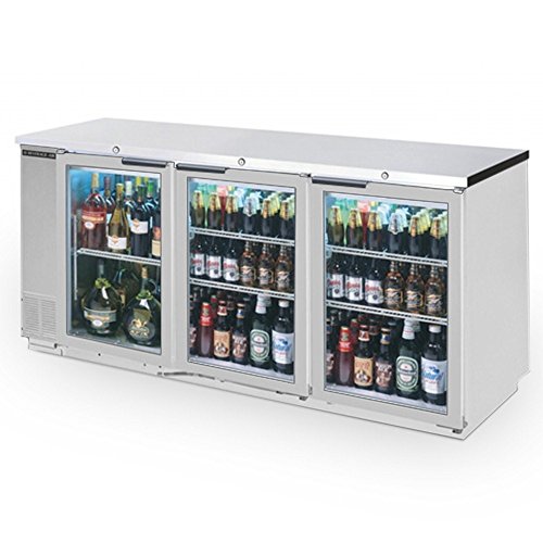 Beverage Air BB72GY-1-S Standard Depth Glass Door Back Bar Cooler in Stainless Steel