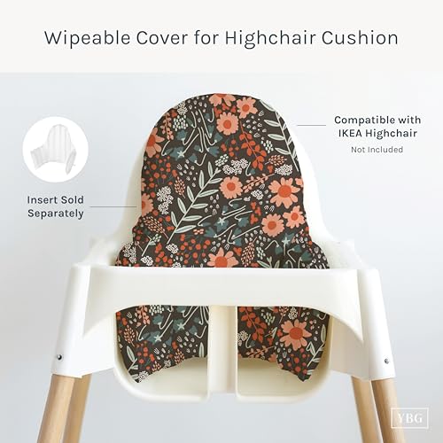 Image of Yeah Baby Goods Wipeable Cushion Cover (Forest Foliage) - Compatible with The IKEA Antilop Highchair - Soft, Waterproof Baby High Chair Cover