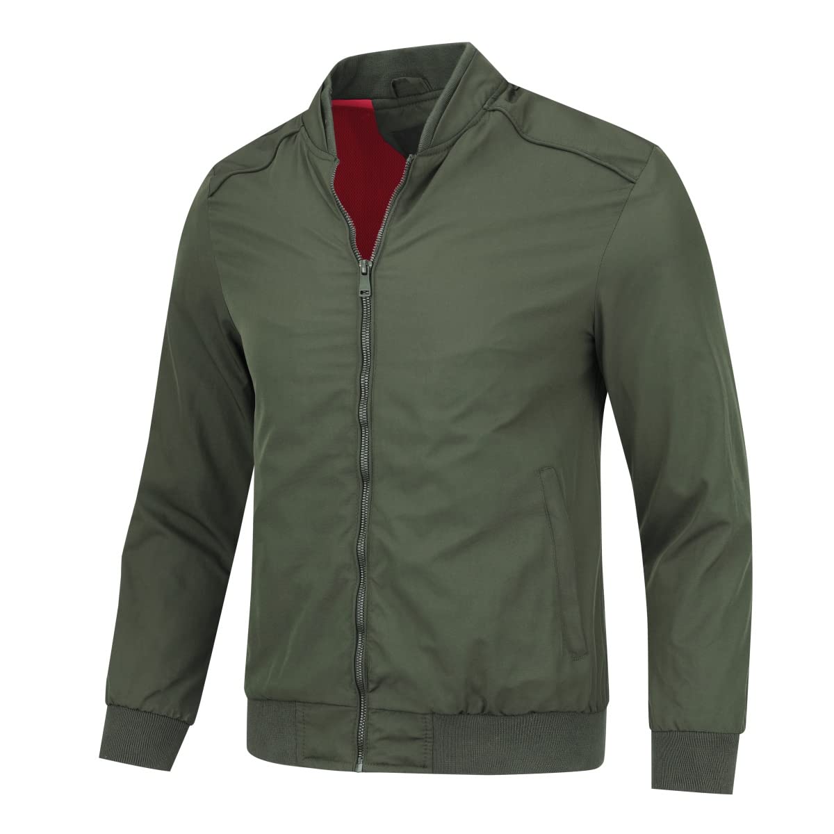 YOUTHUP Chaqueta ligera de verano para hombre, chaqueta deportiva de carga casual, chaqueta bomber con solapa