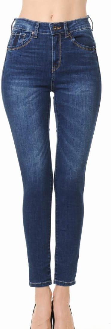 Little Vintage Girls Wax Women's Jeans Butt I Love You Push-Up High Rise Ankle Length Skinny Whiskers 1 Button