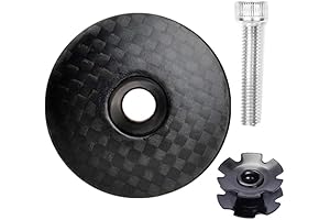 BUCKLOS Top Cap for 1-1/8'' Stems, Carbon Fiber Cap with Aluminum Screw