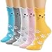 Women's Cat Socks Crew Casual Cotton Animal Socks Novelty Cute Gifts Clothing Funny Childrens Gifts Christmas Gift Novelty Prime Ladies Gifts for Women WCS1(cat ear)