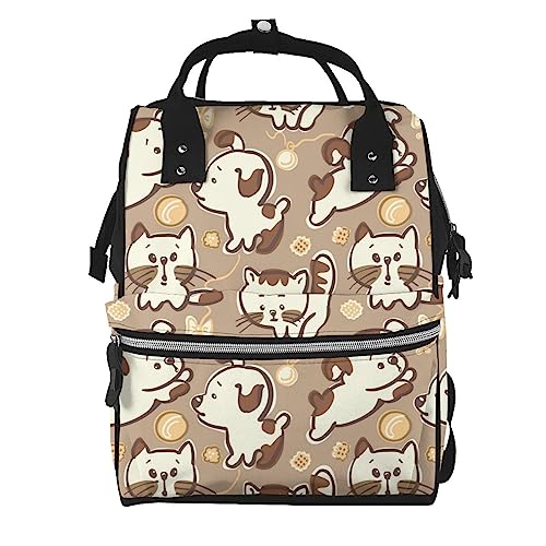 Sac à langer imperméable multicolore multifonction école chatons