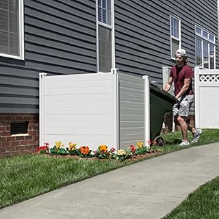Enclo Privacy Screens ZP19014 No Dig Premium Vinyl Privacy Fence Screen Kit, 48