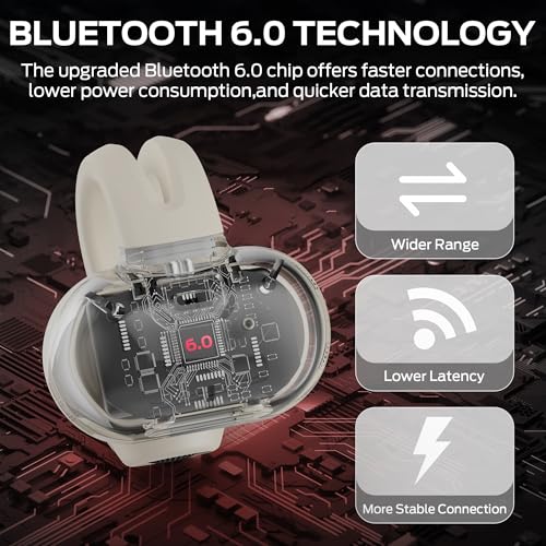 Image of Monster Open Ear AC221 Headphones, Bluetooth 6.0 Wireless Earbuds Stereo Sound, Clip on Earbuds With 30H Playback, Clear Calls, Type-C Charging, Touch Control, IPX6 Waterproof Wireless Open Headphones