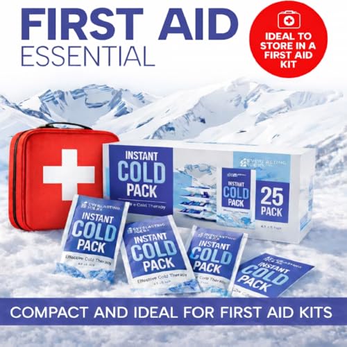 Image of 25 Pack Instant Ice Packs for Injuries, Disposable Instant Cold Pack
