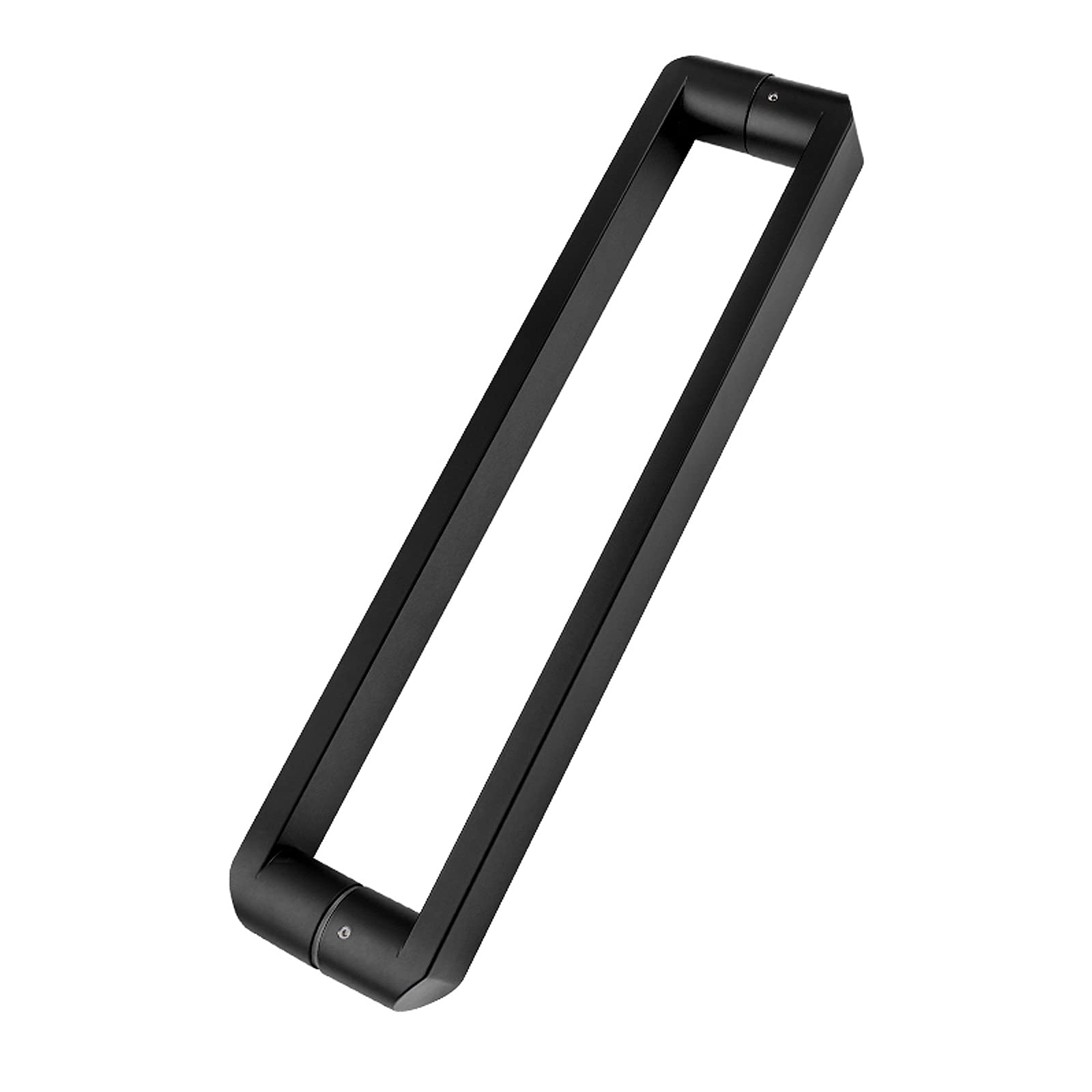 Poignée de porte en acier inoxydable lourd pour douche moderne noire en verre