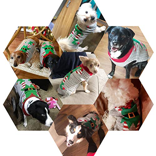 DELIFUR Hundeclown Winterpullover Haustier Weihnachten Hundepullover Hässliche Elf Haustier Pullover Clown Urlaub und Party für Hund und Katze