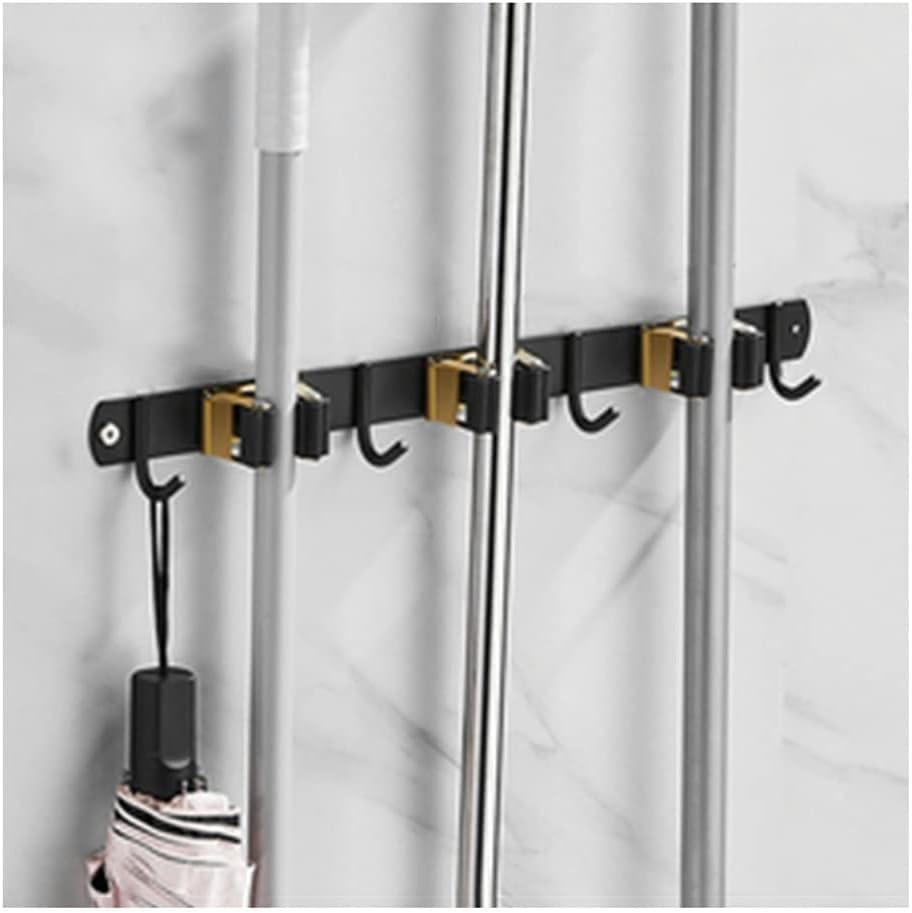 Support pour balai de salle de bain mural et polyvalent pour la maison