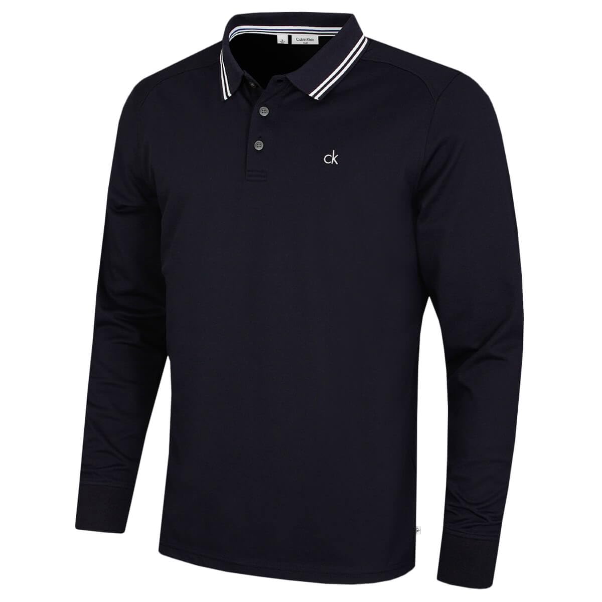 Calvin Klein Men's Navy Campus Long Sleeve Polo Shirt - Xxxxl