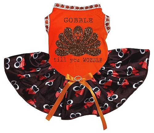 Robe pour chiot confortable orange pour éviter le stress des déguisements rigides