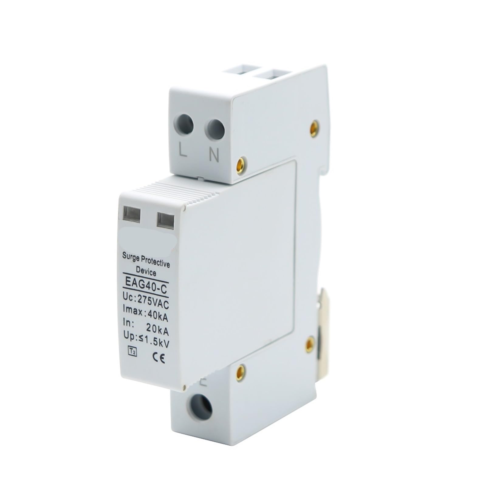 1P+N AC protector 20KA~40KA 275V domowe zabezpieczenie przeciwprzepięciowe ogranicznik niskiego napięcia
