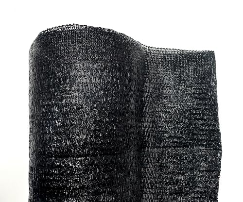 Mugar- Malla de Sombreo de Color Negro con 90g/m2-90% de Ocultación- Aporta Sombra y Privacidad (1 x 10 Metros)