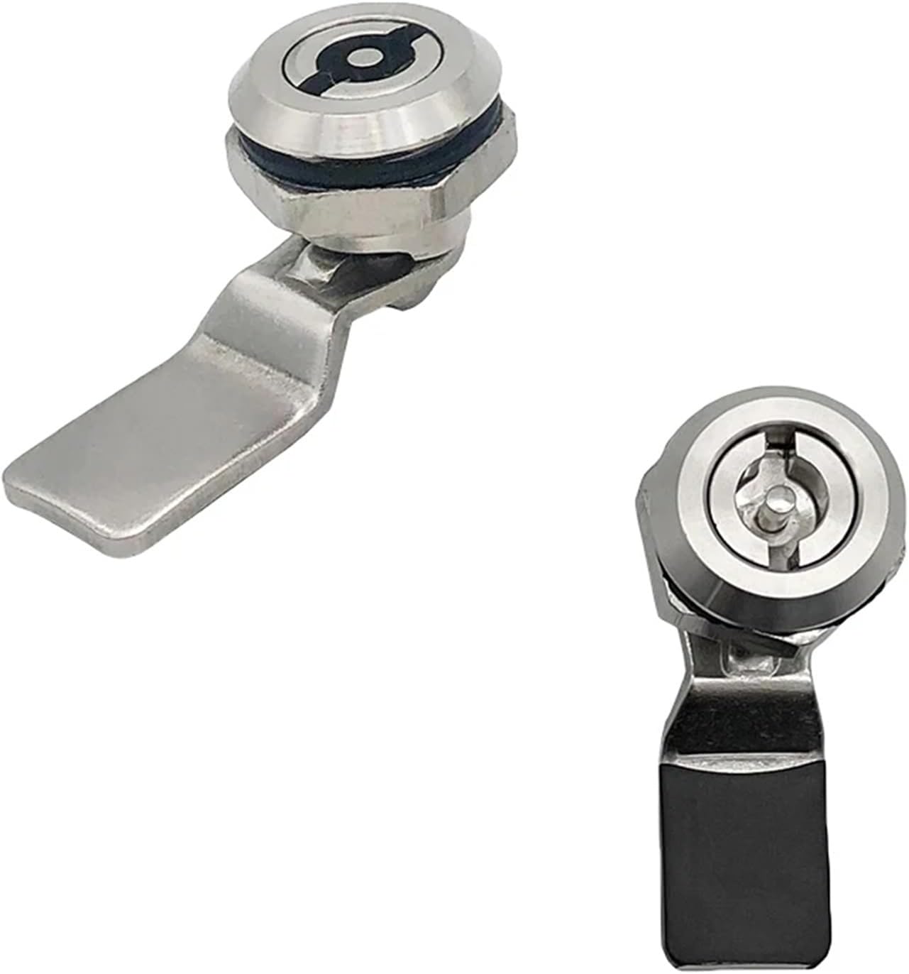LS584-145 Stainless Steel Modern Square Sliding Wooden Door Flush Pull Handle Panel Lock 1Pcs(Large Wing Key)