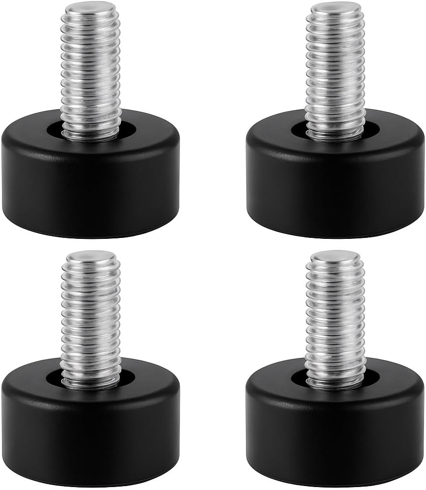 4-Pack Adjustable Feet for Wire Shelving Posts – Leveling Foot Set for Storage Racks – Threaded Base for Height Adjustment – Durable, Floor-Safe, Easy to Install Replacement Set