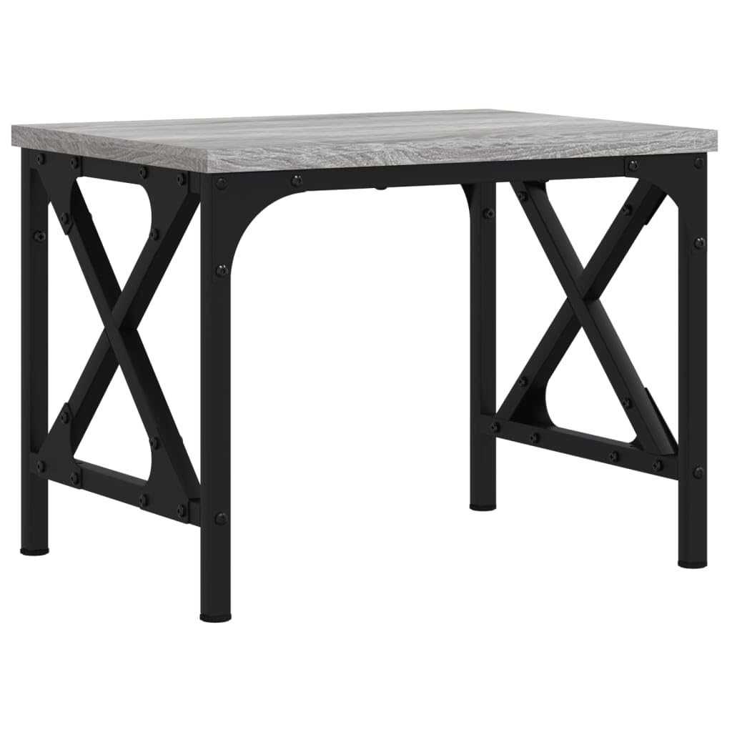 vidaXL Support d'Imprimante, Organisateur de Dossiers avec Pieds Réglables, Étagère de Rangement Bureau Intérieur, Sonoma Gris Bois d'Ingénierie