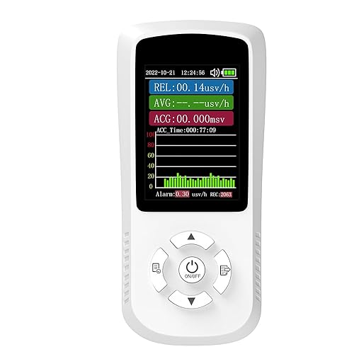 Medible 0 99.99usvh Probador de radiación nuclear Detector Monitoreo en tiempo real y alarma con pantalla TFT-16 (probador de radiación nuclear)