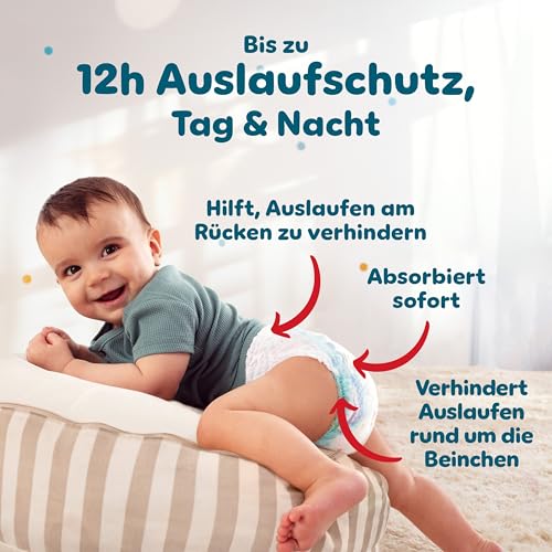 Pampers Baby-Dry Pants Größe 4, 180 Stück, 9kg-15kg, 360° auslaufsichere Passform für Tag und Nacht
