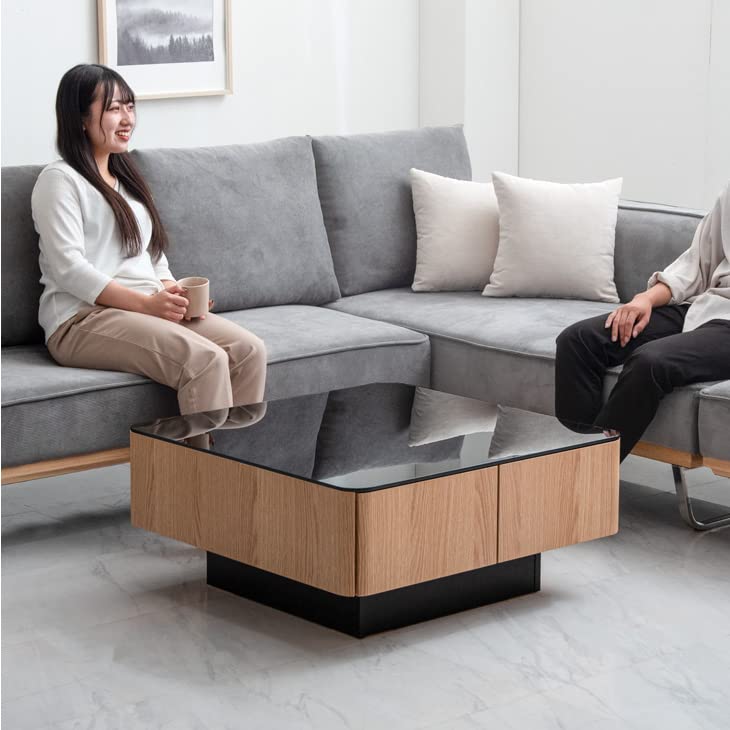 Amazon.co.jp: タンスのゲン センターテーブル ローテーブル 正方形