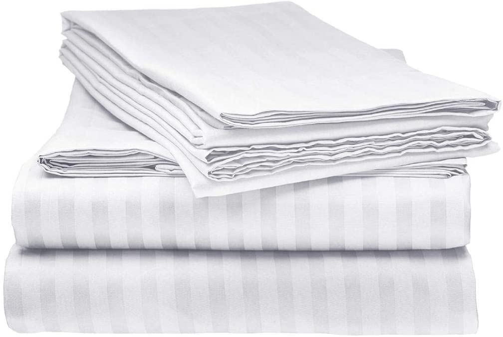 Reliable Textiles 4 Piece Sheet Set on Amazon, Queen White