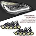 YINTATECH 10PCS Eagle Eye LED Lights 18mm 9W 12V High Power Daytime Running DRL Bump Grille Backup Fog Ligh Car Motor DIY Bulbs (White)