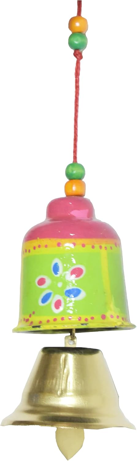 Colorful Bells Windchimes Jhoomar Hanging for Home Door, Wall, Temple, Bedroom, Decorative Accessories for Party, Festival Decor, Wedding, Christmas Festivities Gift Size:- 20 Inch (Bells)
