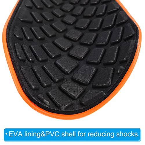 PATIKIL Soccer Shin Guards, Size S EVA Cushion Protection Sport Protective Pad for Youth Adult Orange - Image 4