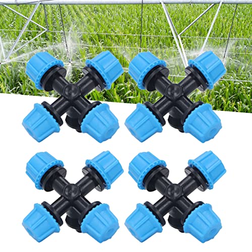 20Pcs Misting Nozzle, Cross Spray Nozzle Irrigation Cross Atomization Micro Nozzle for Lawn Garden Terrace