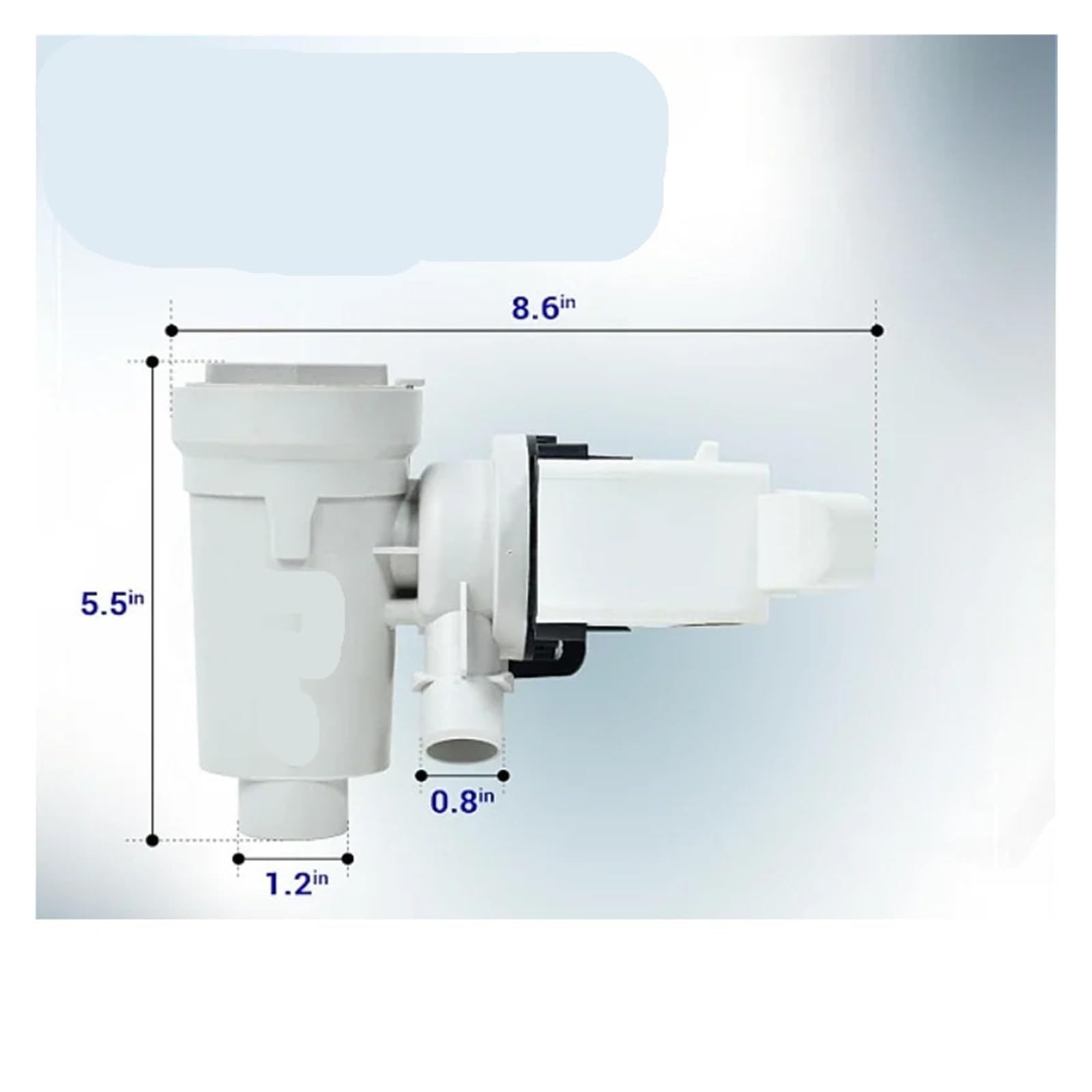 Pompa scarico lavatrice W10130913, Compatibile con Whirlpool