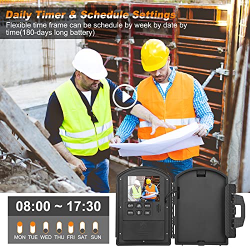 Gowwpun Time Lapse Camera Gtl2000 - Video Camera Camcorder 1080P Hdr Sensor,Low Light Full Color Image For Construction,Gifts Idea,City Traffic,Nature,Plant Records #TOP3
