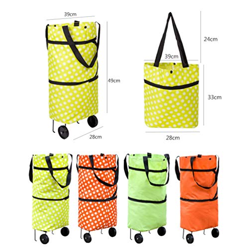 Sweepid modisches Design große Kapazität wasserdicht Oxford Tuch faltbar Einkaufstrolley Rad Tasche Traval Cart, Gepäck… – Bild 3