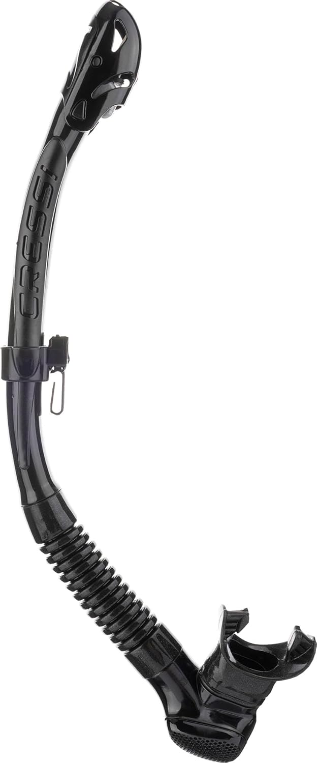 Cressi Foldable Adult Dry Snorkel for Scuba Diving, Snorkeling - Alpha Ultra Dry Made in Italy