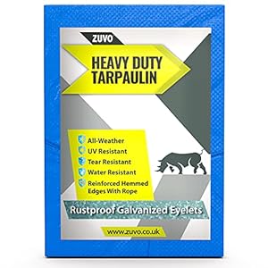 ZUVO Bâche imperméable multifonctionnelle de 150 g/m² – 5 mm d’épaisseur – Idéale pour bâche d’auvent de tente, bateau, camping-car ou piscine, randonnée, camping et abris