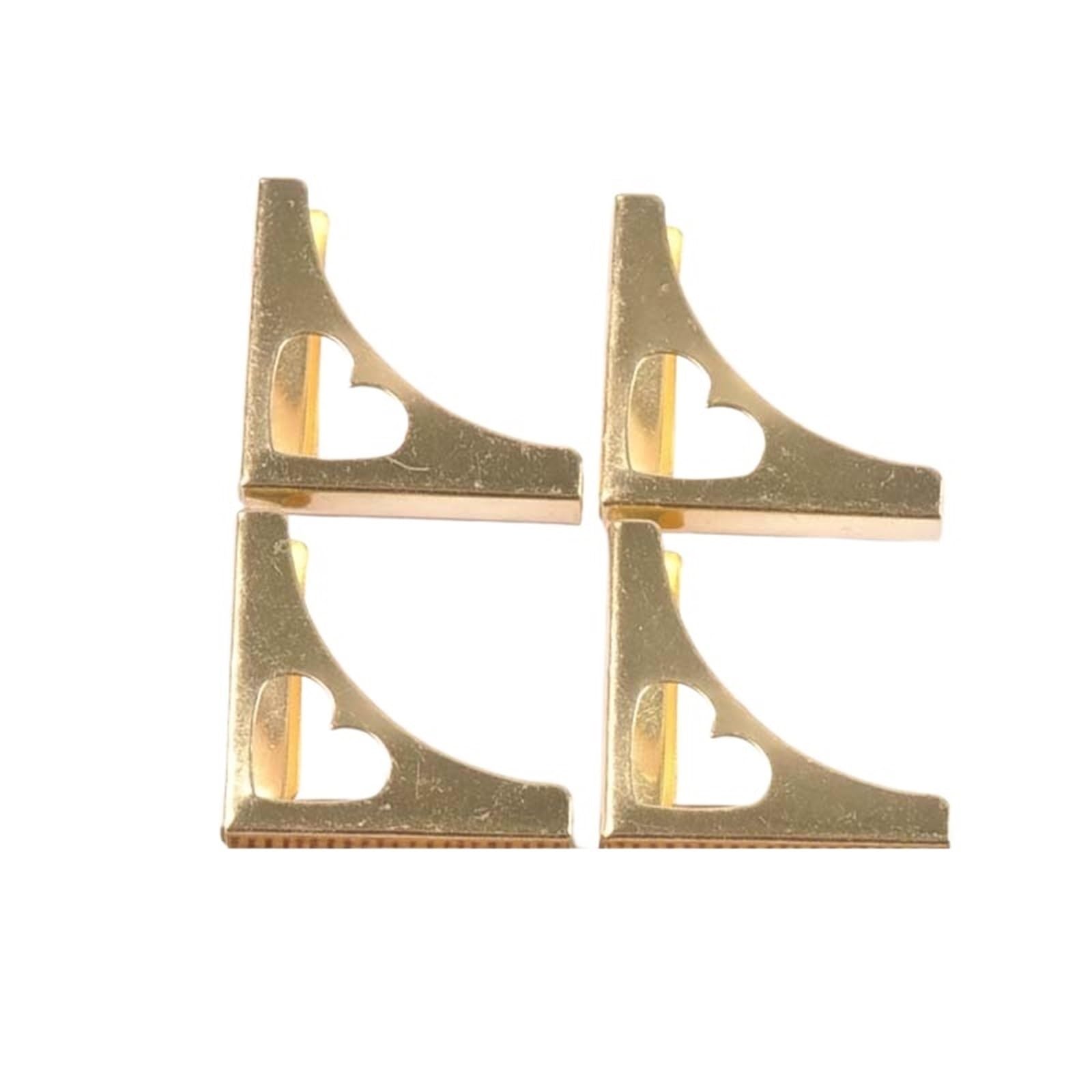 Rogi zdjęć do albumu z notatnikiem, metalowe ochraniacze na rogi książki w kształcie serca Multicolor 20x20x4mm opakowanie 30 sztuk książek i rękodzieła(Golden)