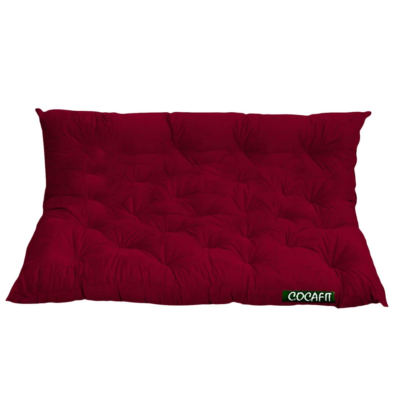 Coca Industries Silicone Nextgo Tufted 3 Seater Floor Sofa Garden Balcony Outdoor Patio Shoe Bench Sitting Low Back Cushion (Indian Maroon, Size L 150 X W 98 X H 10 Cm) - Foam-image-30