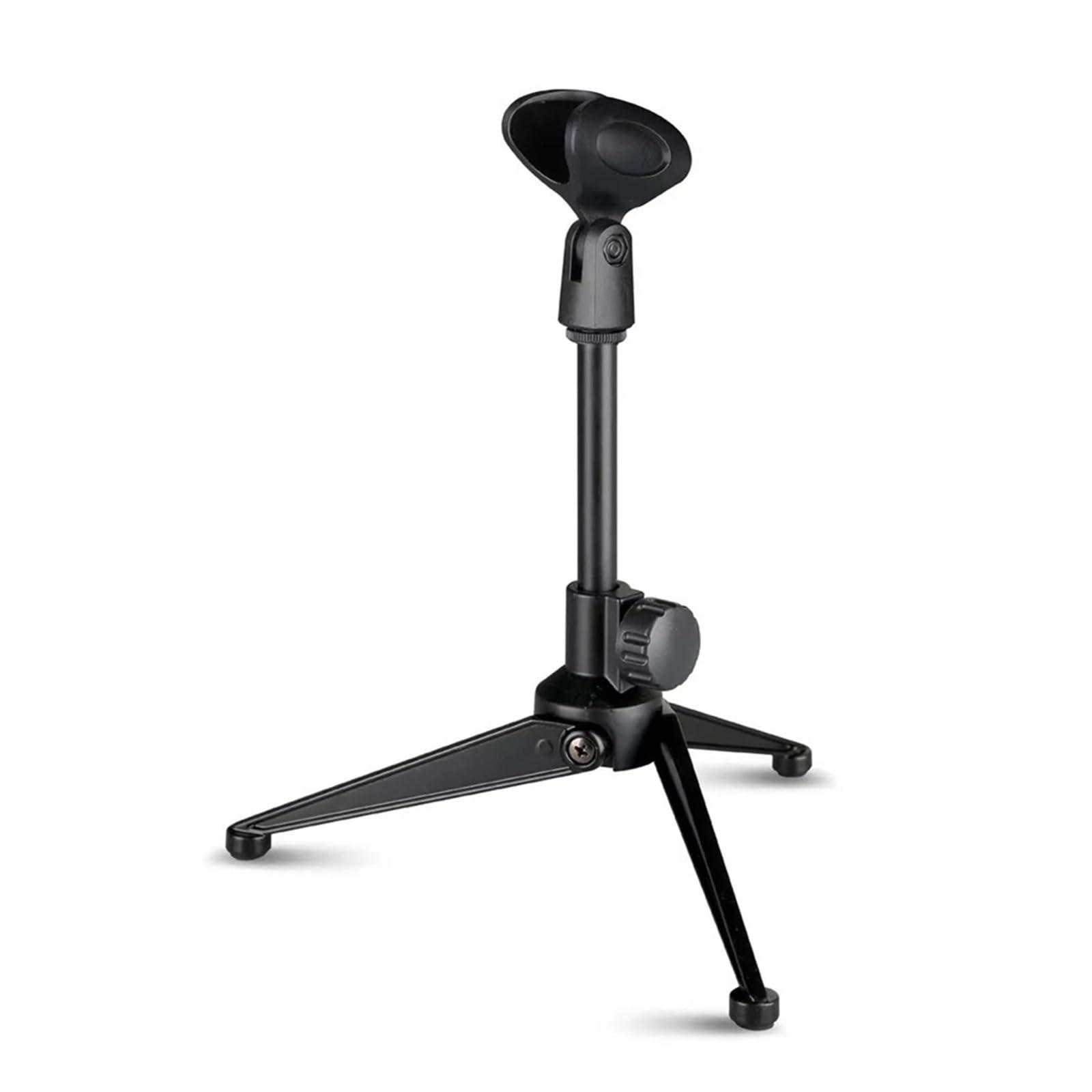 Soporte de micrófono regulable para mesa y escritorio con trípode estable 6
