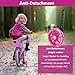 DDJKCZ Training Wheels for Kids Bicycle,Flash Mute Big Wheel Compatible for 12 14 16 18 20 inch Single Speed Bike (Beautiful deep pink)