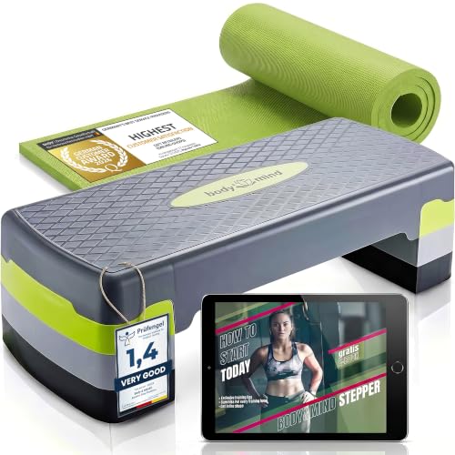 Body & Mind® Steps Fitness con Alturas 10/15/20 cm - Step Aeróbico