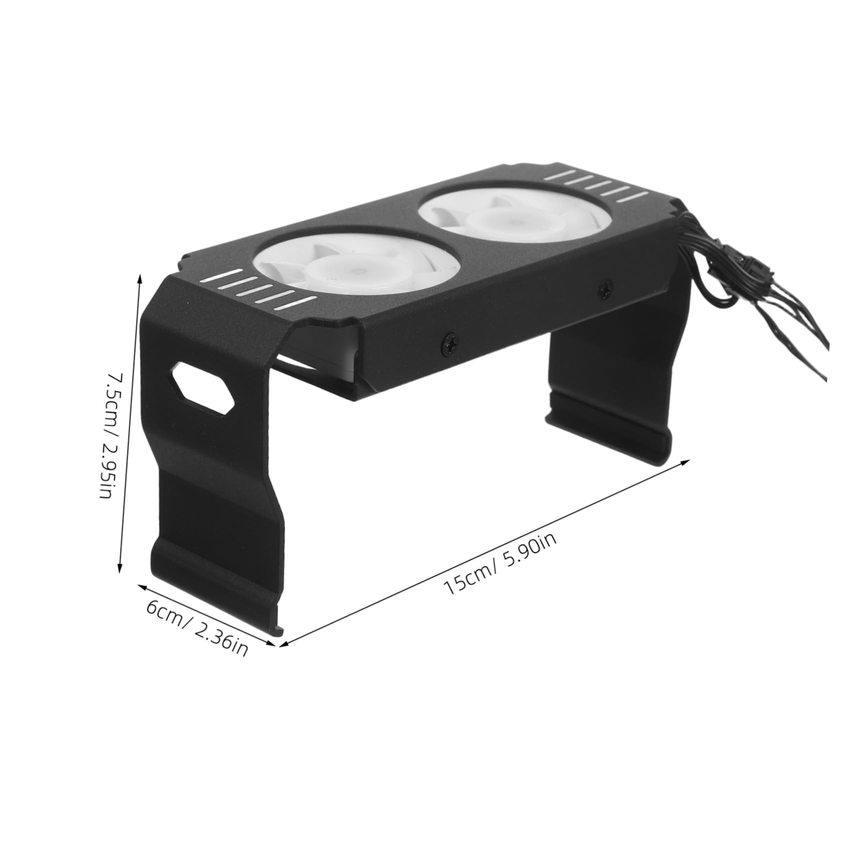 Tofficu Enfriador de Ram Pwm con Ventiladores Argb Dobles, Disipador de Calor Metálico para Módulos de Memoria Ram, Velocidad 1000-4500rpm, Adecuado para Sesiones de Trabajo y Juegos