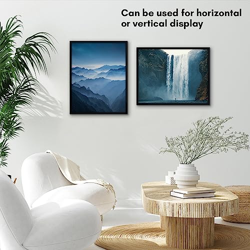 Americanflat 14x18 Picture Frame with Polished Plexiglass - Streamline Collection - Thin Border Picture Frame for Wall Display - Hanging Hardware Included - Black