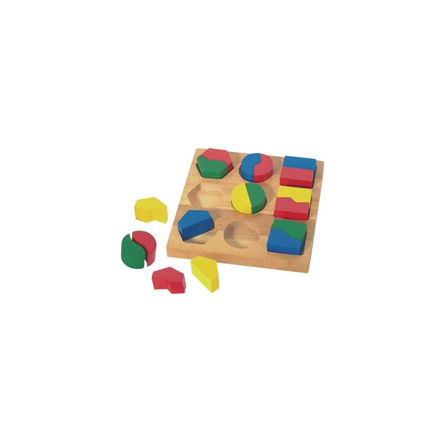 BSM Edufun Montessori Pedagogy - Logic and Handling Geobic Symmetry Toy Wooden EF 21105